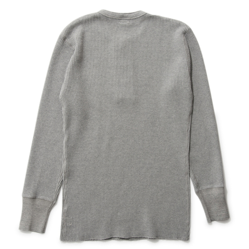 スーパーヘビーワッフル ヘンリーネック 長袖Tシャツ