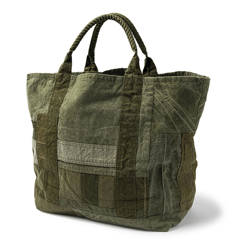 COTTON US ARMY CLOTH PATCHWORK TOTE BAG L | hobo公式通販 rumors