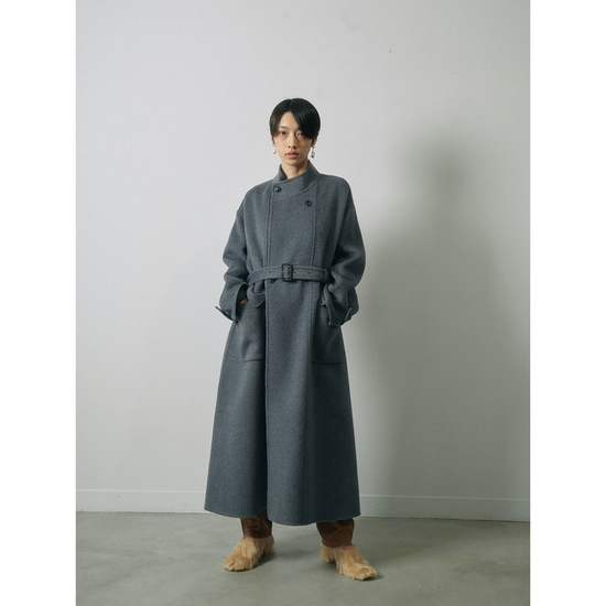 リエルリシェStall set Rever Pea Coat チャコールグレー amj55005bk_nb_70_i?$