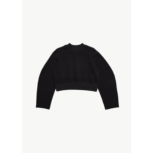 SP 2BUY＋10%OFFクーポン対象】ROUND SLEEVE CROP SWEAT SHIRTS