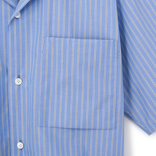 STRIPE OPEN COLLAR SHORT SLEEVE SHIRT | ATELIER BETON公式