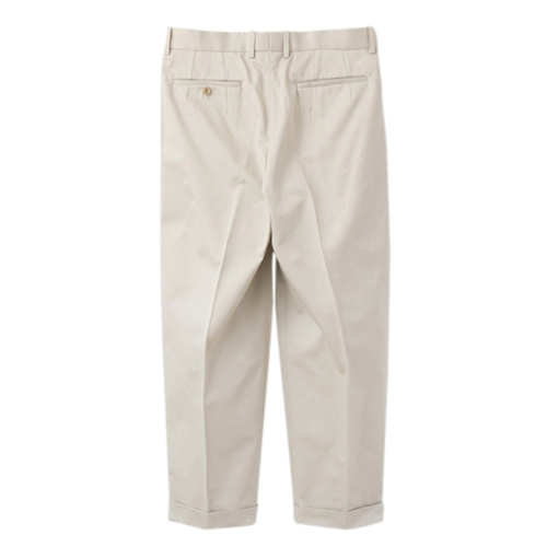 San Joaquin Cotton Chino 2Pleated Trousers（Oyster Beige