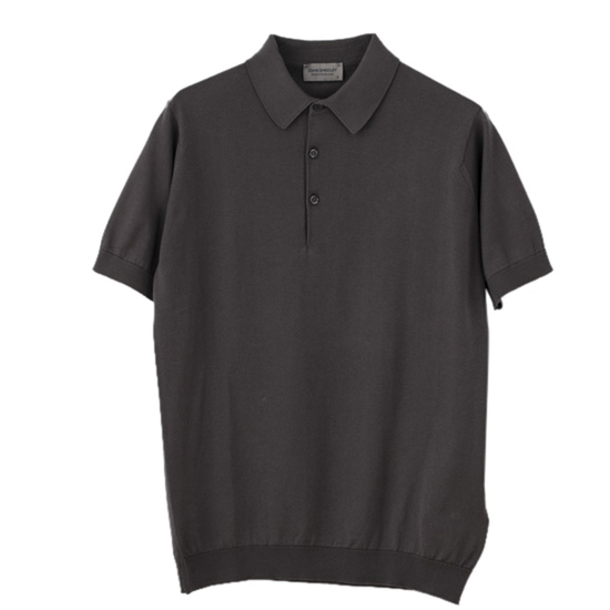 JOHN SMEDLEY KIERAN 30ゲージ コットン ニットポロ　色:黒 JOHN SMEDLEY KIERAN 30ゲージ コットン ニットポロ 色:黒 GLORYGUY