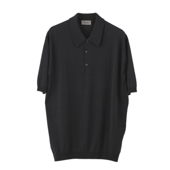 John Smedley 半袖シャツ シーアイランドコットン M グラナイト JOHN