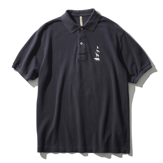 Mountain Research×SCYE BASICS】 Cotton Pique Polo Shir（C.GRAY